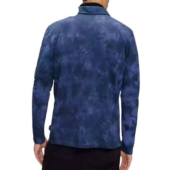 Ted Baker Crown Tie Dye Long Sleeve Polo Blue Long Sleeve T NWT Size 5 (US XL) - Picture 2 of 7